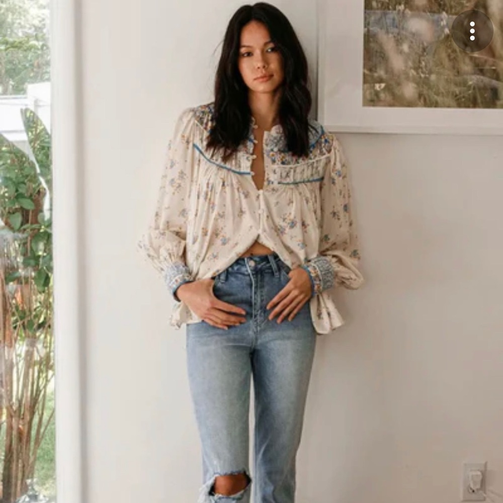 Free People Paloma Printed Blouse | XS